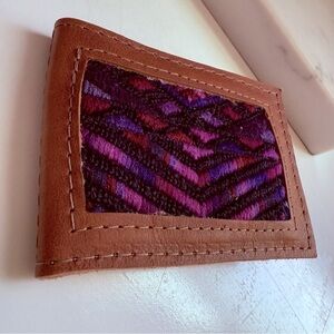 NWOT Nena & Co. OOAK Huipil Leather Wallet